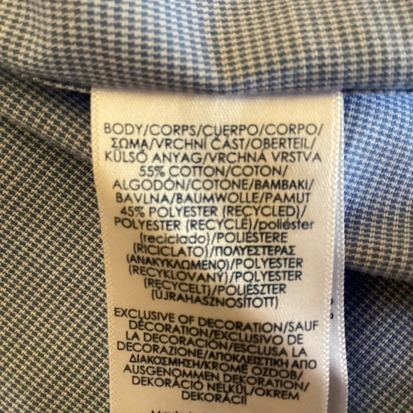 Chaps NWT Easy Care Easy Wear Men’s Blue Long Sleeve Button Down Shirt.  Size M - Picture 8 of 8